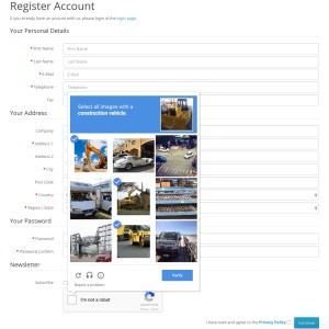 Account Registration Captcha