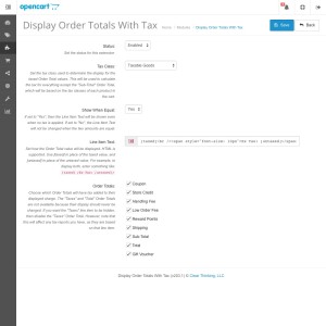 Display Order Totals With Tax