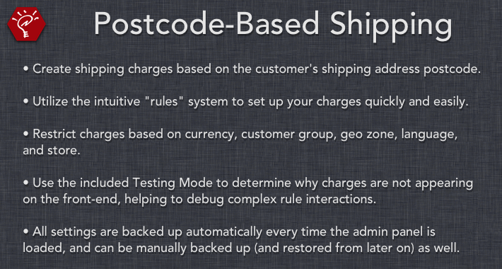 Postcode-Based Shipping