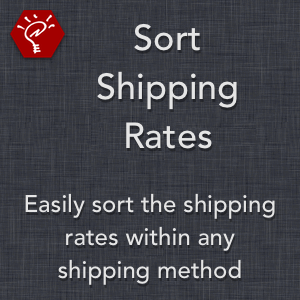 Sort Shipping Rates